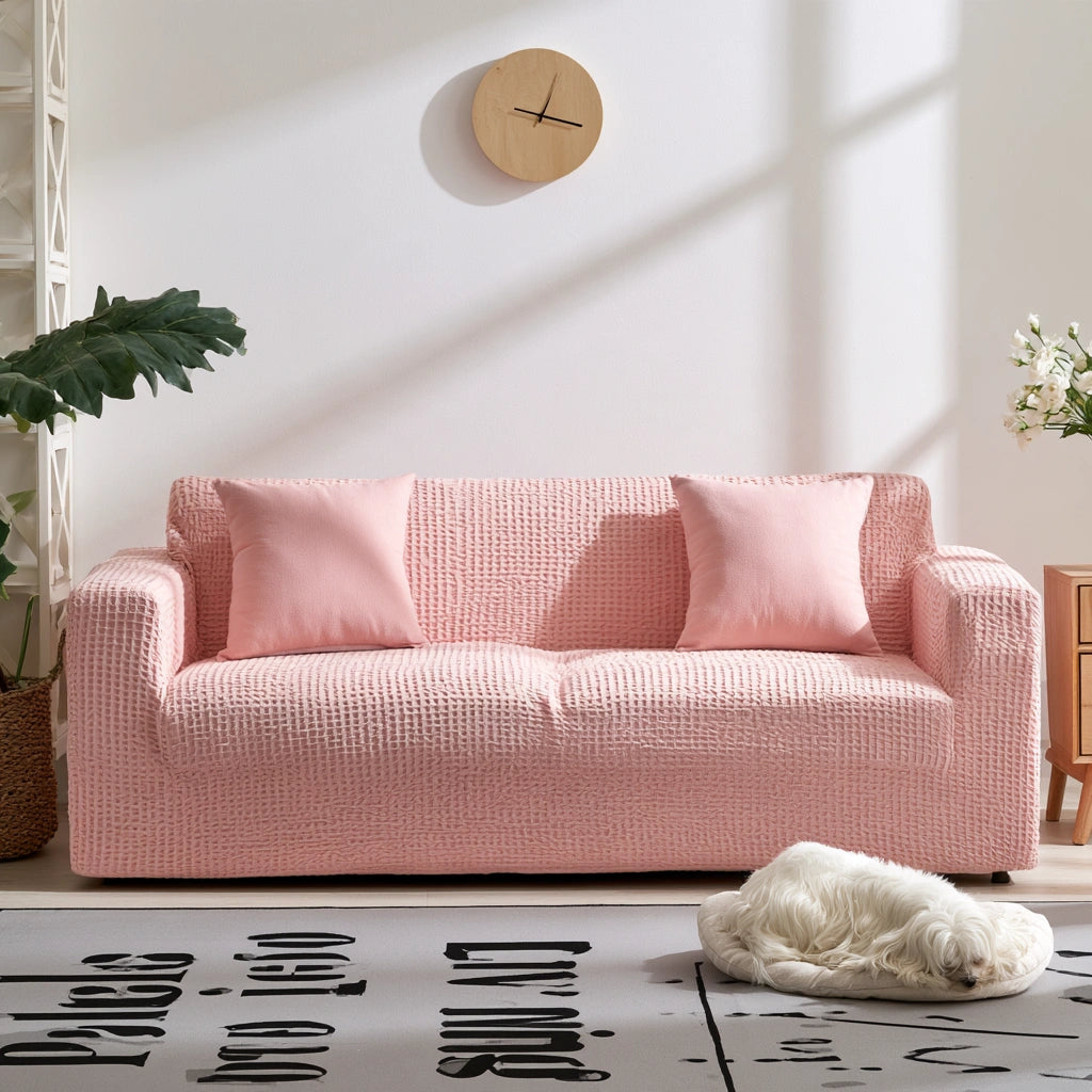 Nowoczesna sofa, o nowoczesnej formie, kolor: różowy - elmcabinco